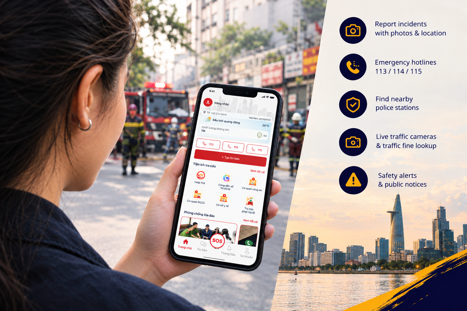 Ho Chi Minh City SOS Emergency app
